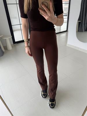 Kahve Rengi Orj Marka İspanyol Paçalı Tayt