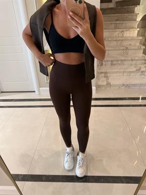 Kahve Rengi Orjinal Marka Toparlayıcı Tayt 