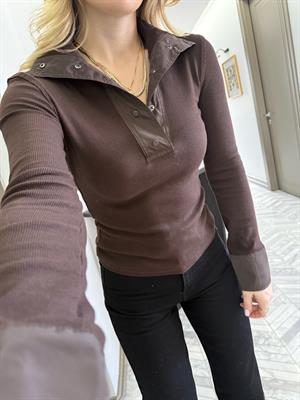 Kahverengi Garnili Triko-37009