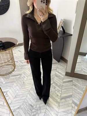 Kahverengi Garnili Triko-37009