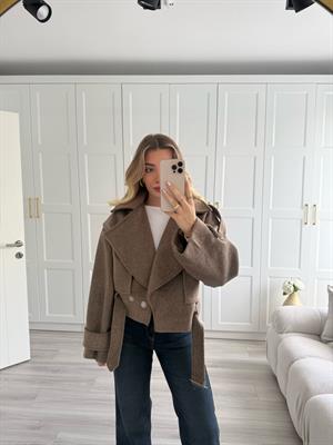 Kahverengi Kaşe Amal Ceket-9277