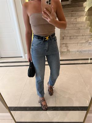 Kar Yıkama Boyfit Kesik Paçalı Jean-GM2402