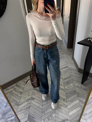 Koyu İndigo Baggy Jean 