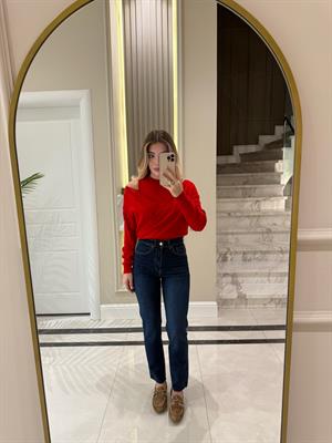 Koyu Mavi Boyfit Jean -2146