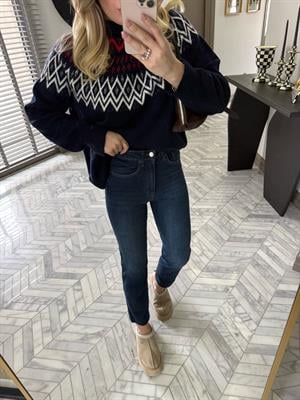 Koyu Mavi Boyfit Jean -2146