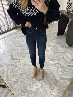 Koyu Mavi Boyfit Jean -2146