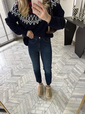 Koyu Mavi Boyfit Jean -2146