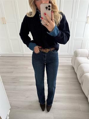 Koyu Mavi Düz Paça Jean -2502