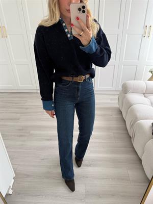 Koyu Mavi Düz Paça Jean -2502