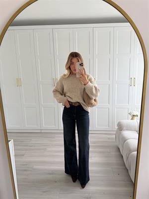 Koyu Mavi Tintli Wide Leg Jean- MS