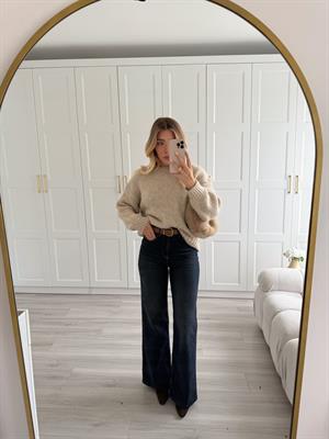 Koyu Mavi Tintli Wide Leg Jean- MS