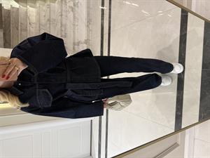 Lacivert Cepli Kuşaklı Denim Takım