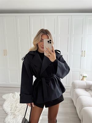 Lacivert Kısa Trenç -9609