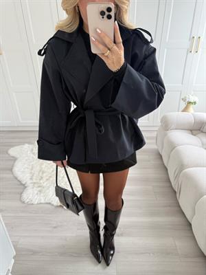 Lacivert Kısa Trenç -9609