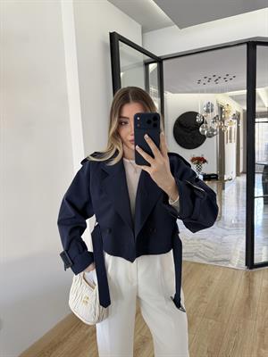 Lacivert Reglan Kısa Ceket-9306