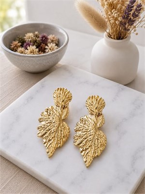 Leaf Gold Küpe 