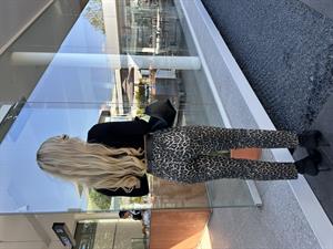 Leopar Desen Boyfit Kesim Jean  