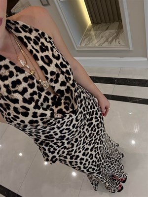 Leopar Desenli Etek - Bluz Takım