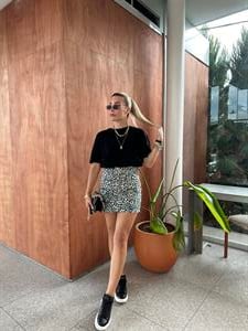 Leopar Desenli Jean Etek