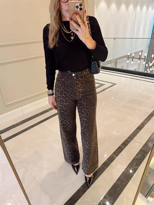 Leopar Desenli Özel Seri Gabardin Pantolon