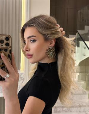 Leopar Desenli Vinz Küpe