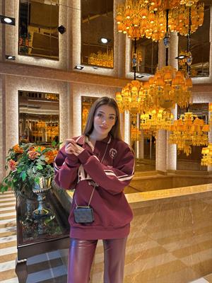 Marka Model Bordo Şardonlu Sweatshırt