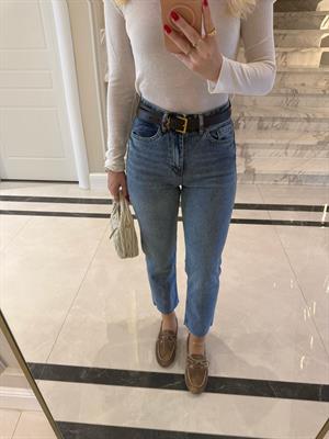 Mavi Boyfit Yüksek Bel Jean 