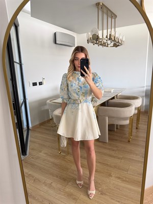 Mavi Çiçekli Marka Model Lesslie Elbise 