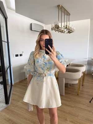 Mavi Çiçekli Marka Model Lesslie Elbise 