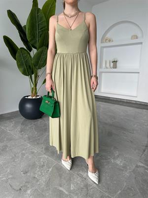 Mint Yeşil Modal Kumaş İp Askılı Tulum