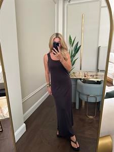 Modal Kumaş Petek Dokulu Basic Elbise