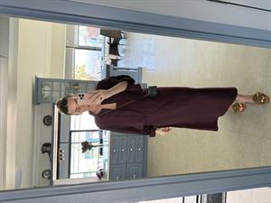 Mürdüm Gömlekli İp Askılı Elbise