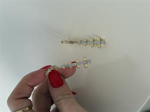 Pearly Gold Yansımalı Küpe