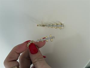 Pearly Gold Yansımalı Küpe