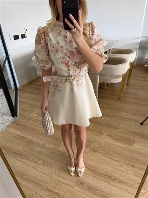 Pembe Çiçekli Marka Model Lesslie Elbise 