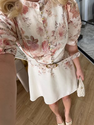 Pembe Çiçekli Marka Model Lesslie Elbise 