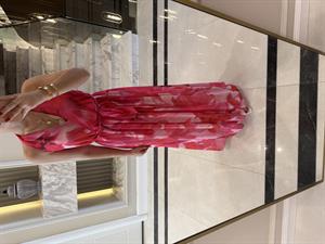 Pembe Desenli Comilla Elbise