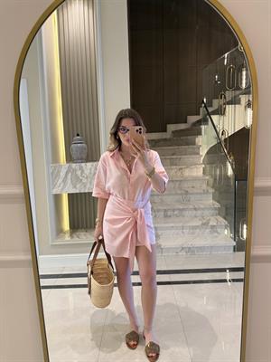 Pembe Eteği Bağlamalı İkili Takım