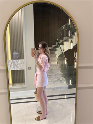 Pembe Eteği Bağlamalı İkili Takım