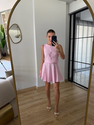 Pembe İkili Fes Takım