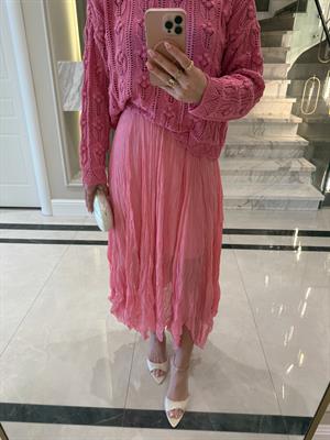 Pembe Kraşlı Etek QS -251048