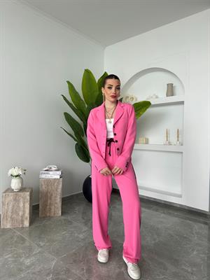 Pembe Premium Kalite Özel Seri Ceketli İkili Takım