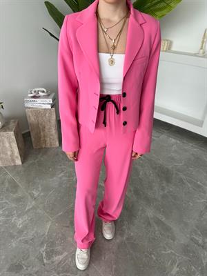 Pembe Premium Kalite Özel Seri Ceketli İkili Takım