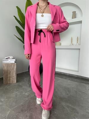 Pembe Premium Kalite Özel Seri Ceketli İkili Takım