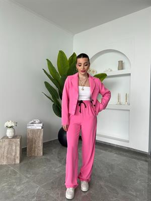 Pembe Premium Kalite Özel Seri Ceketli İkili Takım