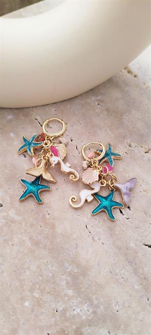 Renkli Charm Summer Küpe 