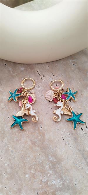 Renkli Charm Summer Küpe 