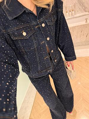 Romis Denim Full Taşlı İkili Takım- Lacivert 
