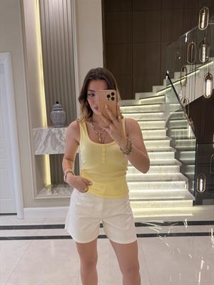 Sarı Önü Düğmeli Fitilli KRL Atlet-16427