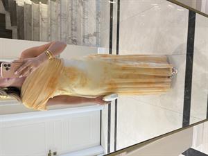 Sarı Uzun Dinant Elbise